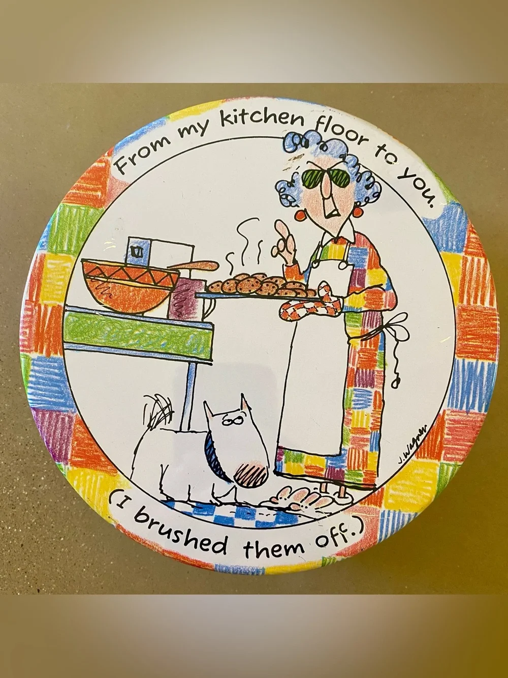 Vintage Maxine Shoebox Greetings Cookie Tin, Retro Hallmark 80s 90s